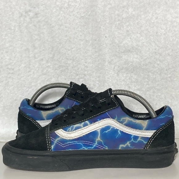 Vans Womens Old Skool Lightning Blue/Black Suede Canvas Sneakers Shoes SZ US 6.5 - Picture 7 of 11
